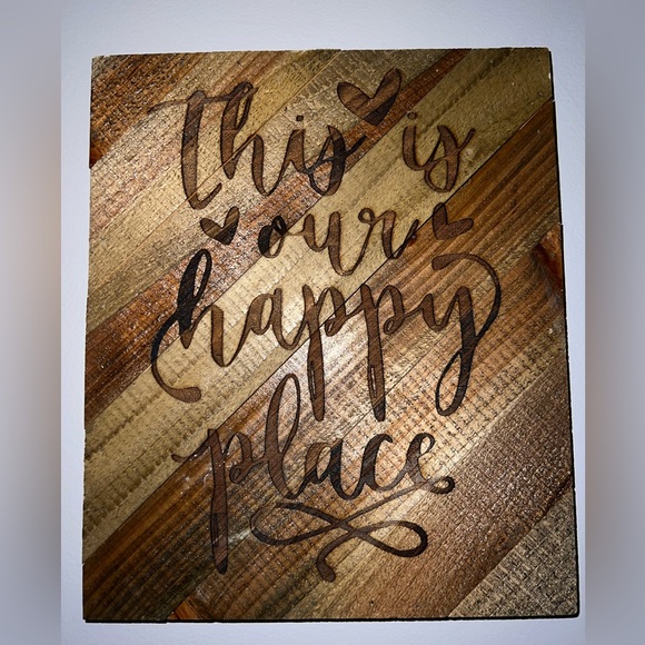 “This Is Our Happy Place” Rusitc Wooden Sign Home Decor - Picture 2 of 6